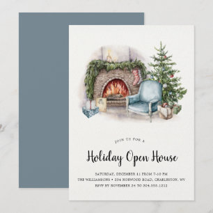 Cosy Holiday Home Holiday Open House Invitation