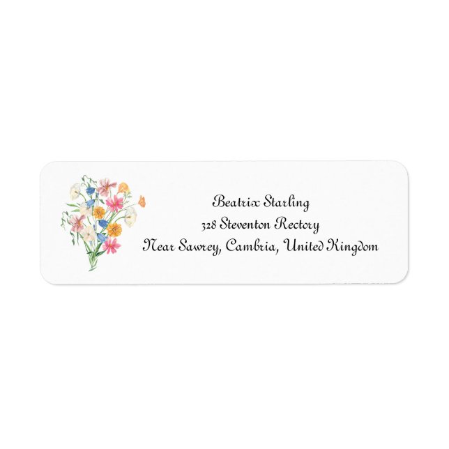 Cosy labes d'adresse de retour. (Devant)