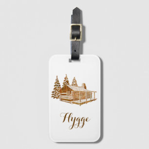 Cosy Log Cabin - Hygge or your own text Luggage Tag