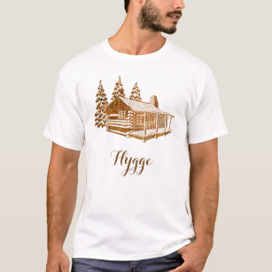 Cosy Log Cabin - Hygge or your own text T-Shirt