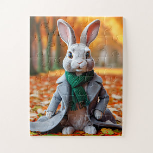 Cosy Puzzle Bunny Automne