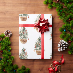 Cosy vintage Christmas tree  Wrapping Paper