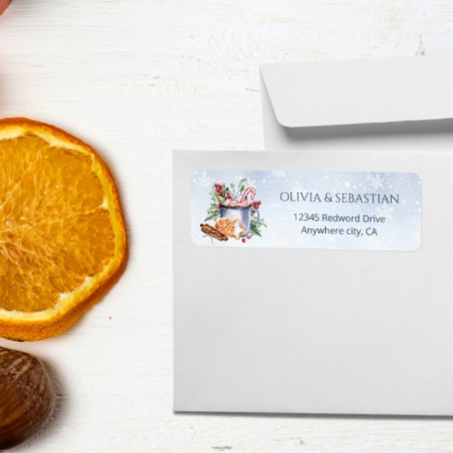 Cosy Winter Hot Cocaca Snowly Adresse de retour (Créateur téléchargé)