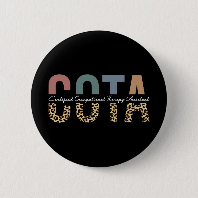 COTA Certified Occupational Therapy Assistant 2 Inch Round Button (Front)