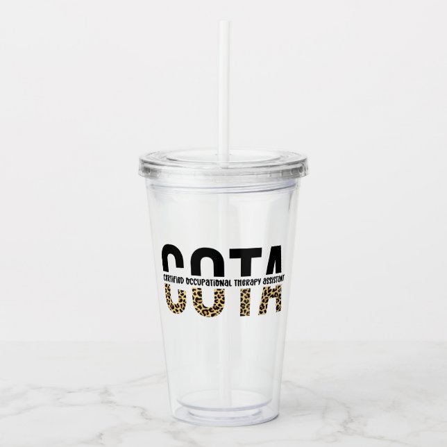 COTA Certified Occupational Therapy Assistant Acrylic Tumbler (Front)