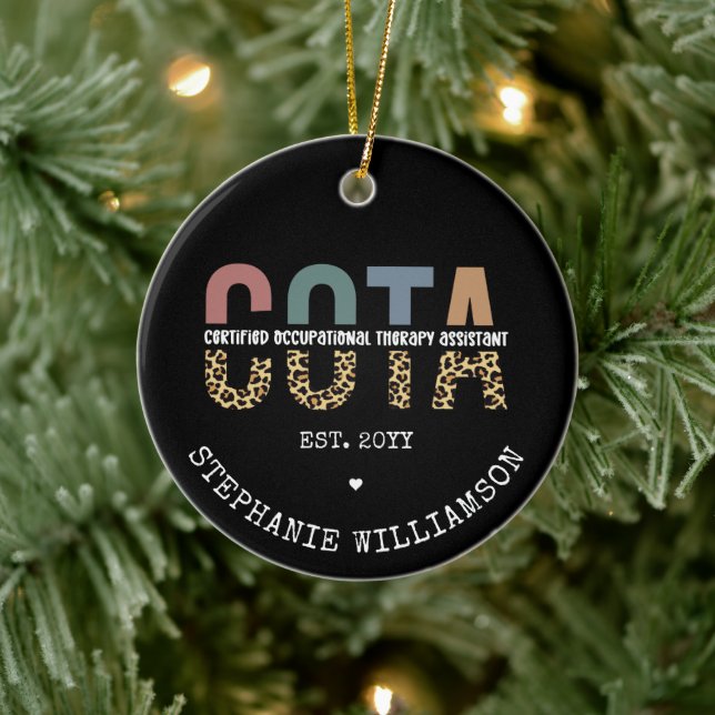 COTA Certified Occupational Therapy Assistant Ceramic Ornament (Tree)