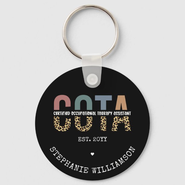 COTA Certified Occupational Therapy Assistant Keychain (Front)