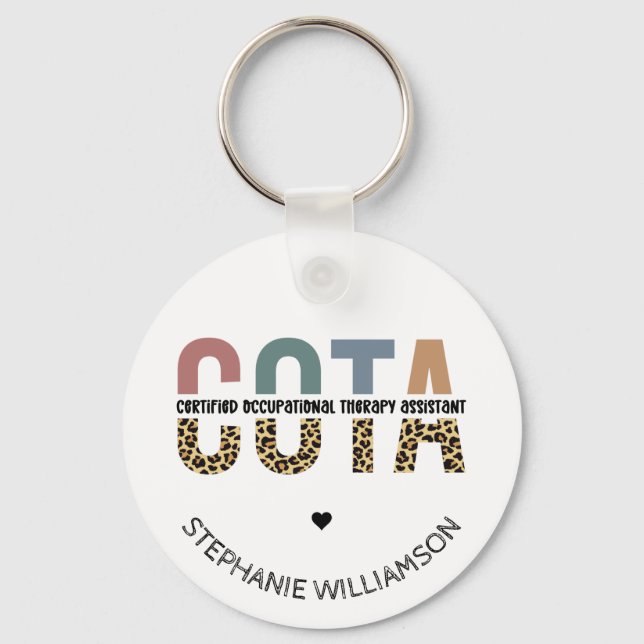 COTA Certified Occupational Therapy Assistant Keychain (Front)