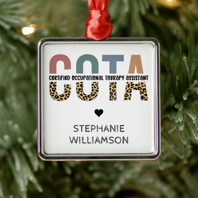 COTA Certified Occupational Therapy Assistant Metal Ornament (Tree)