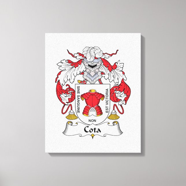 Cota Family Crest Canvas Print (Front)