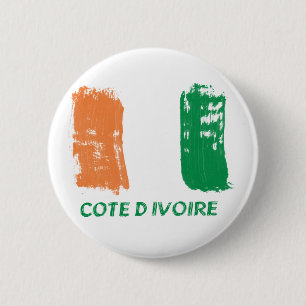Cote D' Ivore Flag design 2 Inch Round Button