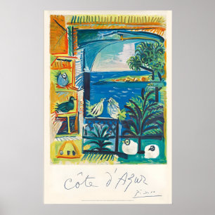 Cote D'Azur France Vintage Travel Poster Print