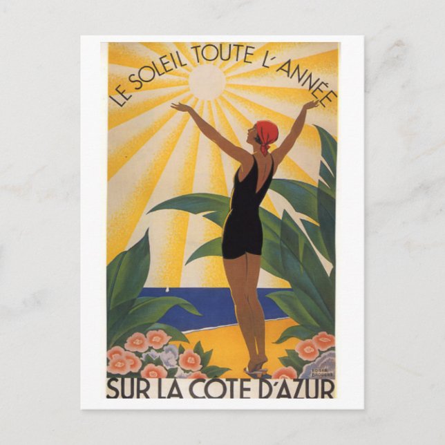 Cote D'Azur Year Round Sunshine  Postcard (Front)
