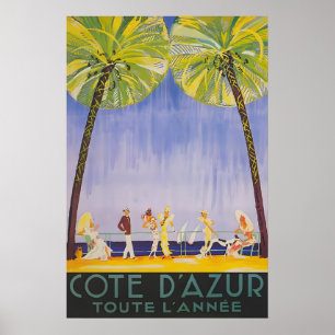 Cote d'Azure - Vintage Travel Poster Prints by