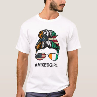 Côte D'ivoire American Flag - USA Ivory Cost Messy T-Shirt