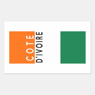 cote d'ivoire country flag symbol name text sticker