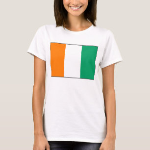 Cote d'Ivoire Drapeau x Carte T-shirt