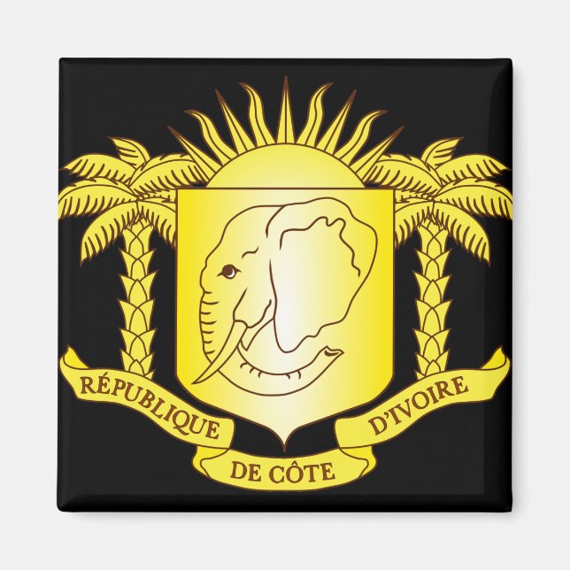 côte d'ivoire emblem magnet (Front)