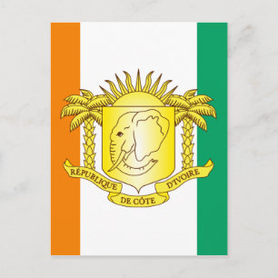 côte d'ivoire emblem postcard