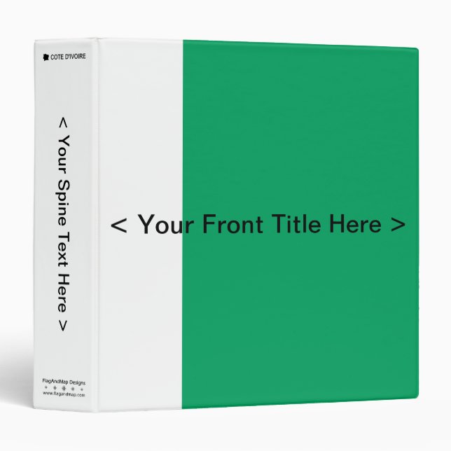 Cote d'Ivoire Flag Binder (Front/Spine)