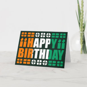 Cote d'Ivoire Flag Birthday Card