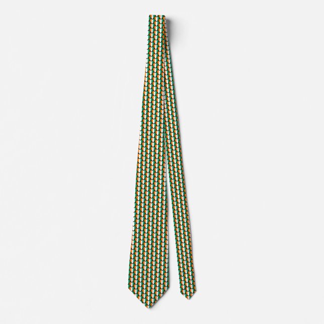 Cote d'Ivoire Flag Hearts Tie (Front)