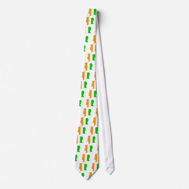 Cote Divoire Flag Map full size Tie (Front)