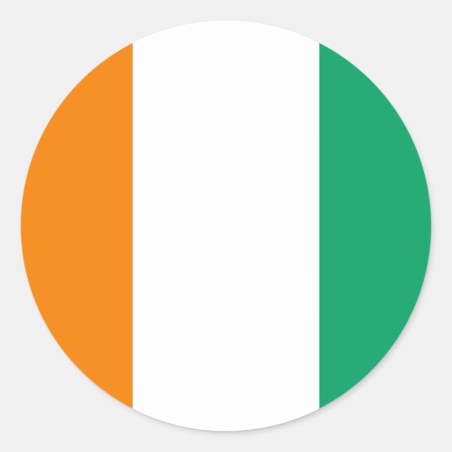 Côte d'Ivoire Flag Sticker (Front)