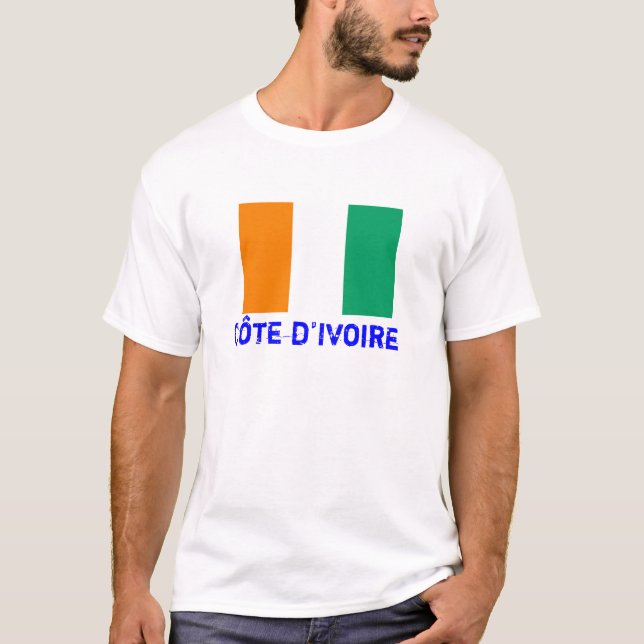 COTE D'IVOIRE*- Flag T-shirt (Customizable) (Front)