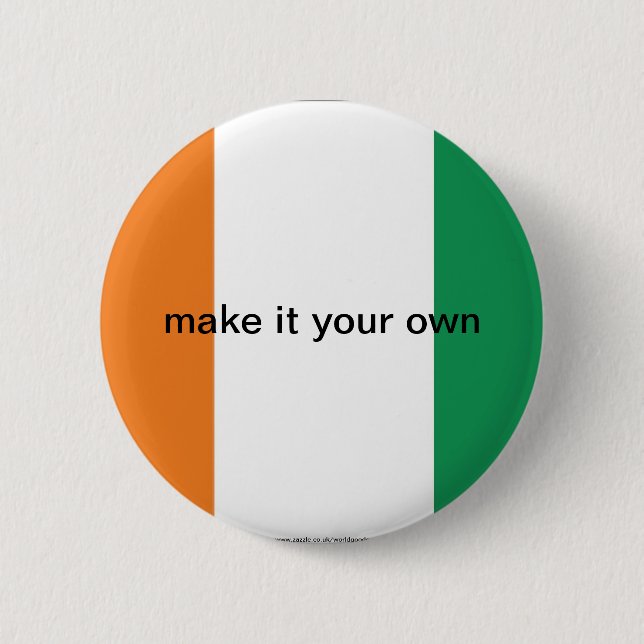 Cote d'Ivoire Ivory Coast flag button (Front)