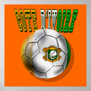 Cote divoire logo football fans gifts poster