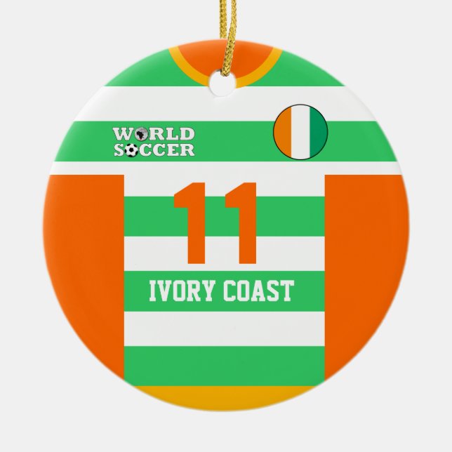 Côte d'Ivoire - Ornement du monde de football de J (Devant)