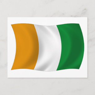 Cote d'lvoire (Ivory Coast) Flag Postcard