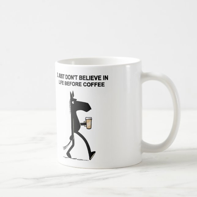 Côté en noir de la tasse de café de cheval #2 (Droite)
