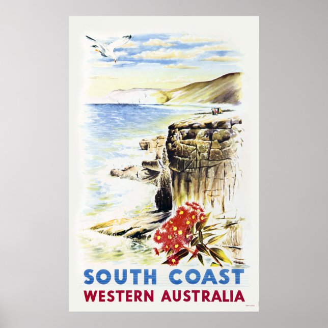 Côte Sud, Australie occidentale Poster vintage 194 (Devant)