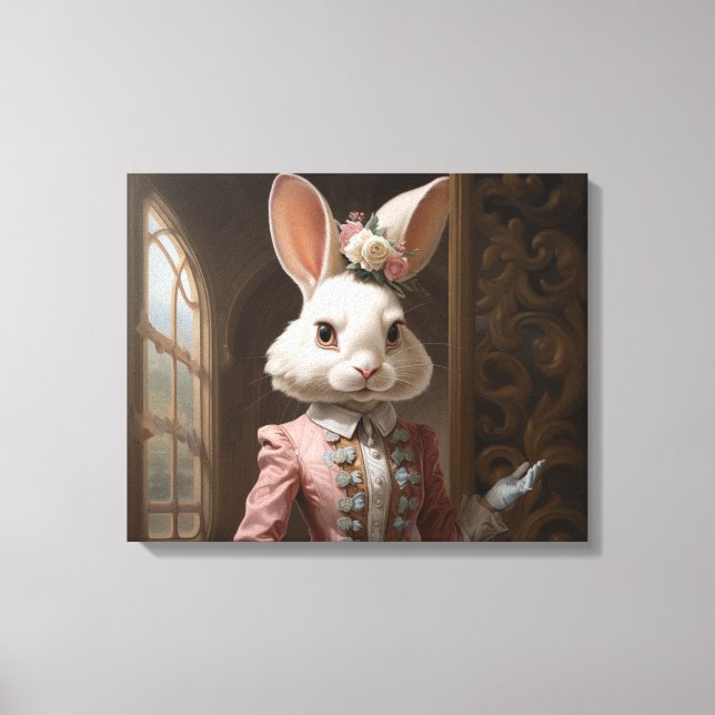 Cotillion Bunny Canvas Print (Front)