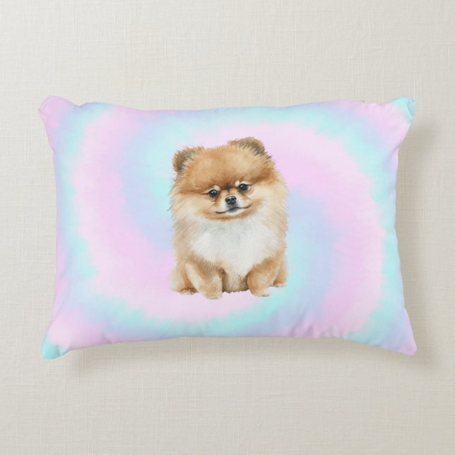 Coton bonbon chiot Coussin d'accent d'amour (Devant)