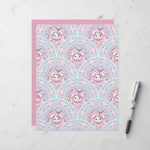 Coton Candy Kawaii Bunny Mandala Art Déco Papier