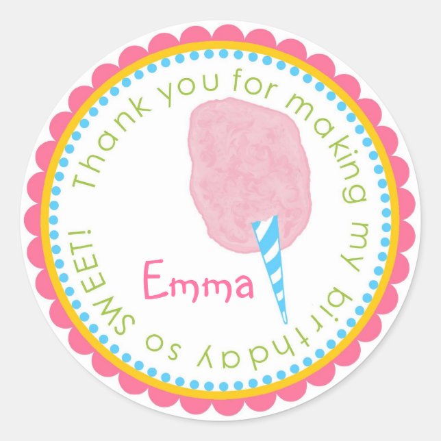 Coton Candy stickers - Couleurs chaudes (Devant)