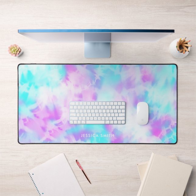 Coton Candy Tie Dye Motif Personnalisé (Bureau 1)