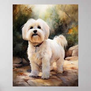 Coton De Tulear Chien Art Imprimer Poster