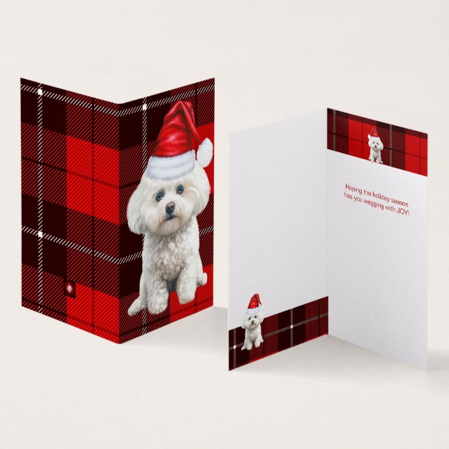 Coton de Tulear Chien Rouge Fête Noël Plaid (Inside and Outside)