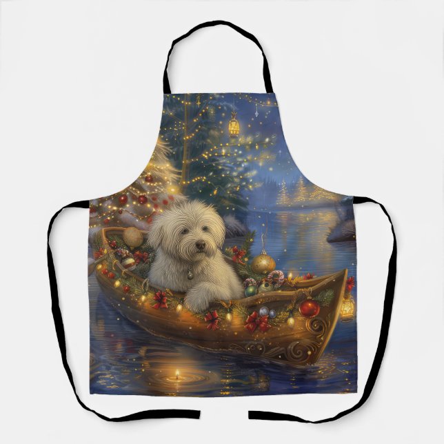 Coton De Tulear Christmas Festive Voyage  Apron (Front)