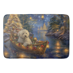 Coton De Tulear Christmas Festive Voyage  Bath Mat