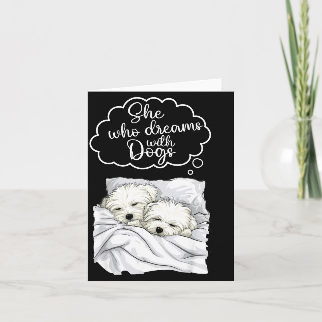 Coton De Tulear Dog Nightgown Pajama  Card (Front)