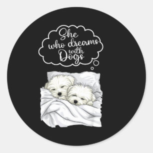 Coton De Tulear Dog Nightgown Pajama Classic Round Sticker