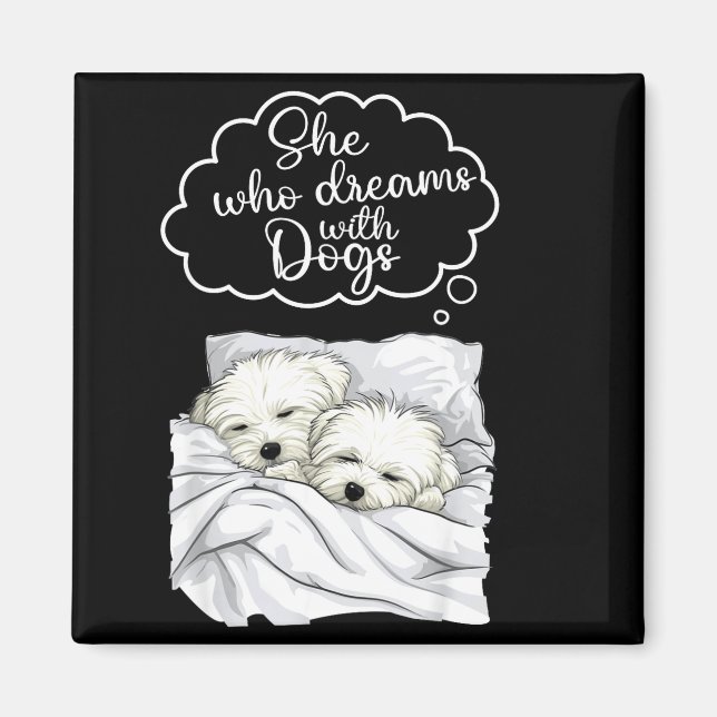 Coton De Tulear Dog Nightgown Pajama  Magnet (Front)