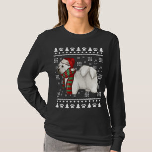 Coton de Tulear Dog Santa Hat Xmas Ugly Christmas T-Shirt