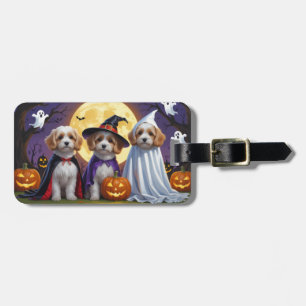 Coton De Tulear Dogs Pumpkin Halloween Funny  Luggage Tag