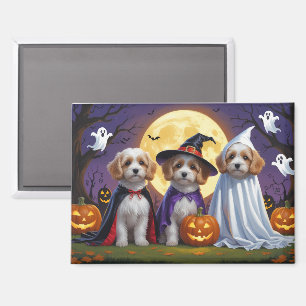 Coton De Tulear Dogs Pumpkin Halloween Funny  Magnet